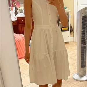 Jones & Co white button down dress size 2